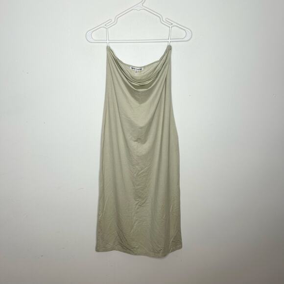 Reformation Galactic Knit Strapless Tube Dress Tan - Picture 1 of 5